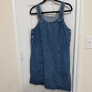 Levi's Blue Denim Overall Dress with Classic Label